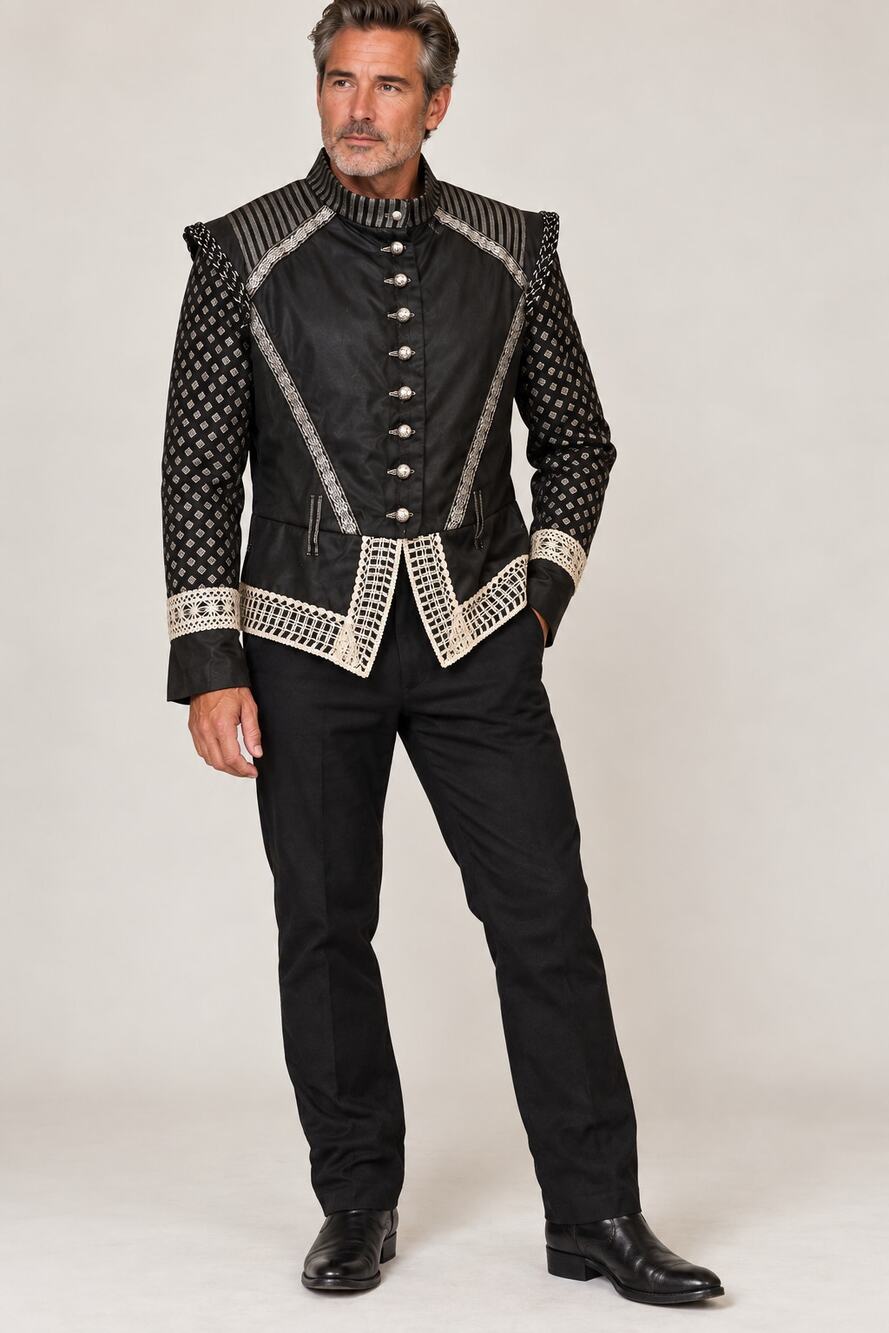 Seaside Music Theater Men’s Black Silver Theatrical Jacket 42" Chest